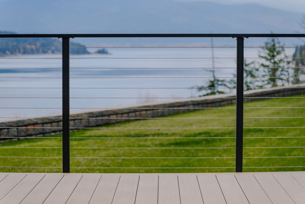 Cable railing installation by Maisy Railing