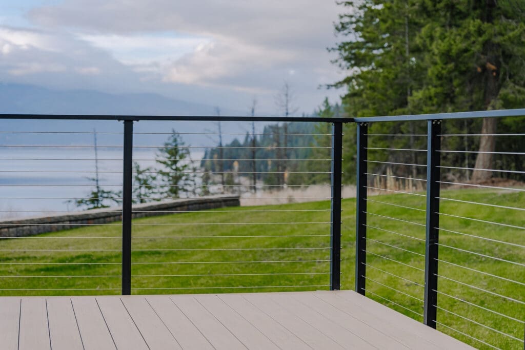 Cable railing installation by Maisy Railing