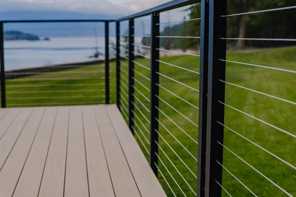 Cable railing installation by Maisy Railing