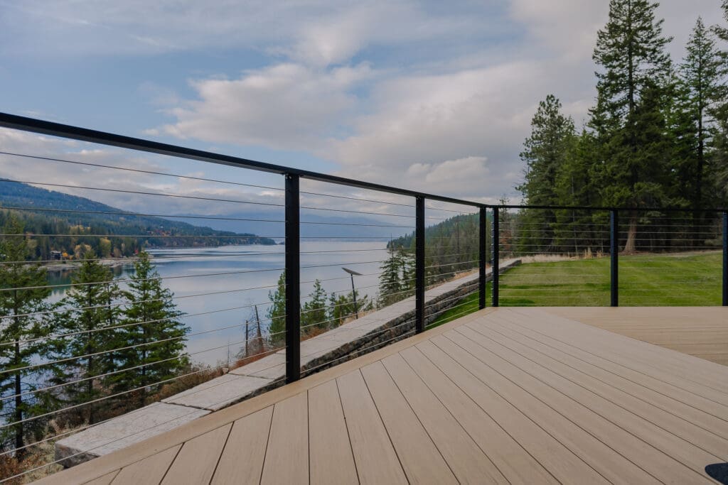 Cable railing installation by Maisy Railing
