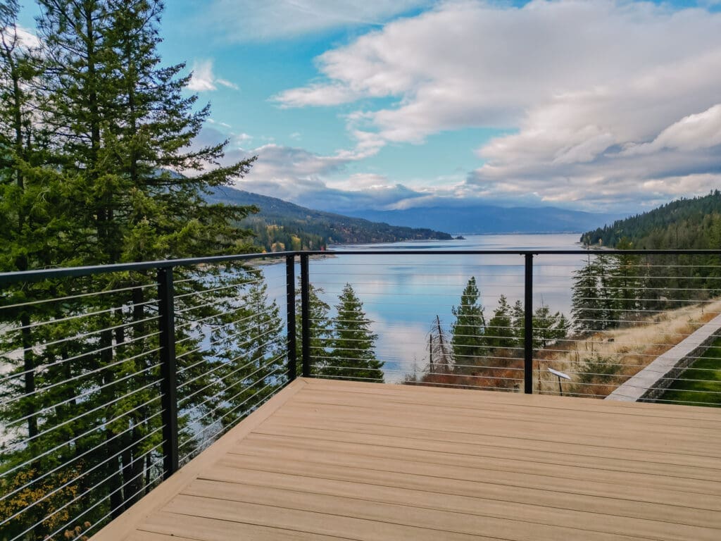 Cable railing installation by Maisy Railing