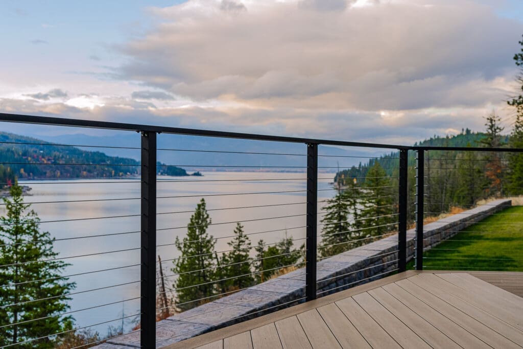 Cable railing installation by Maisy Railing