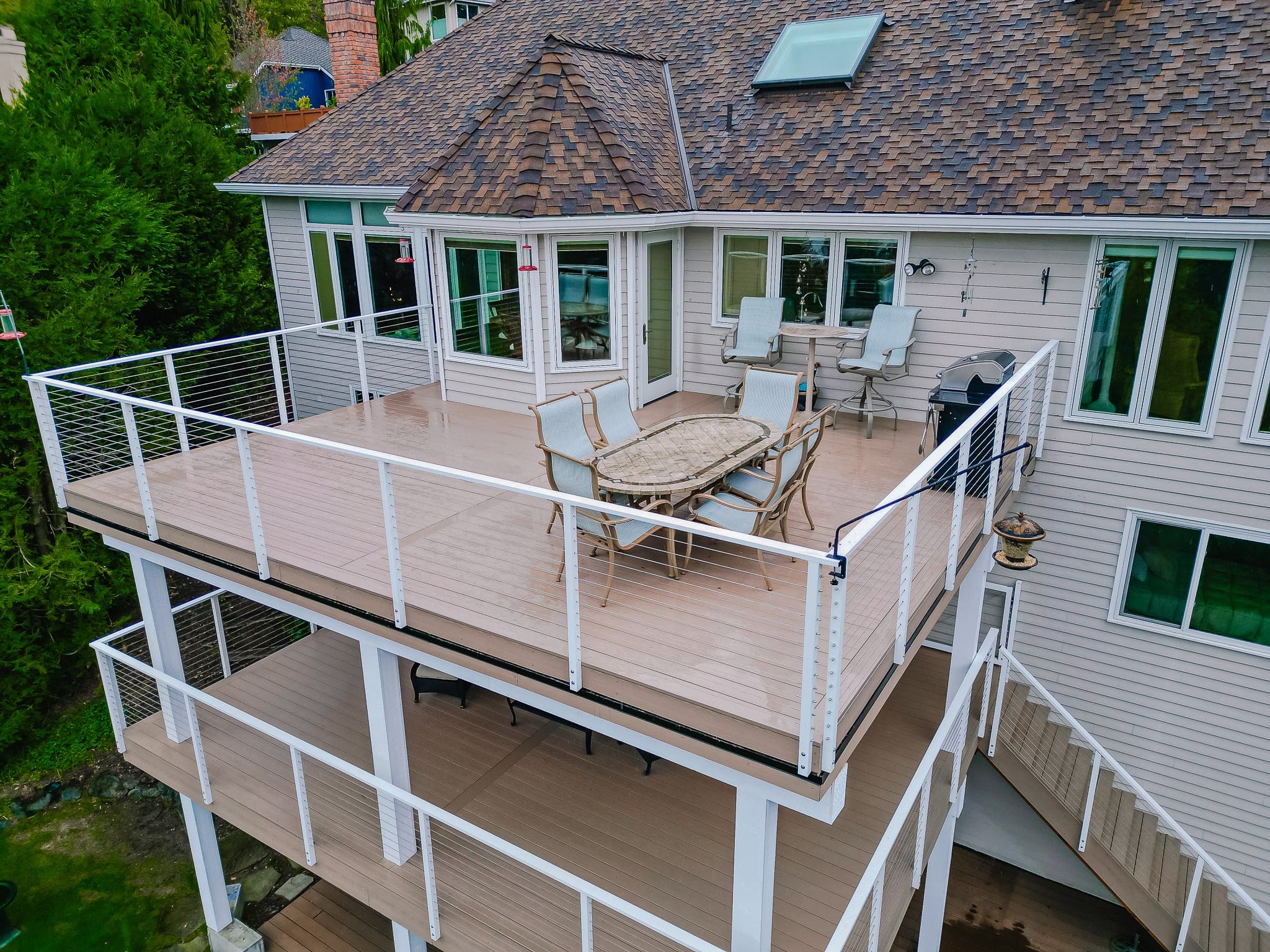 Transform Your Deck with Custom Color Posts & Cable Railings